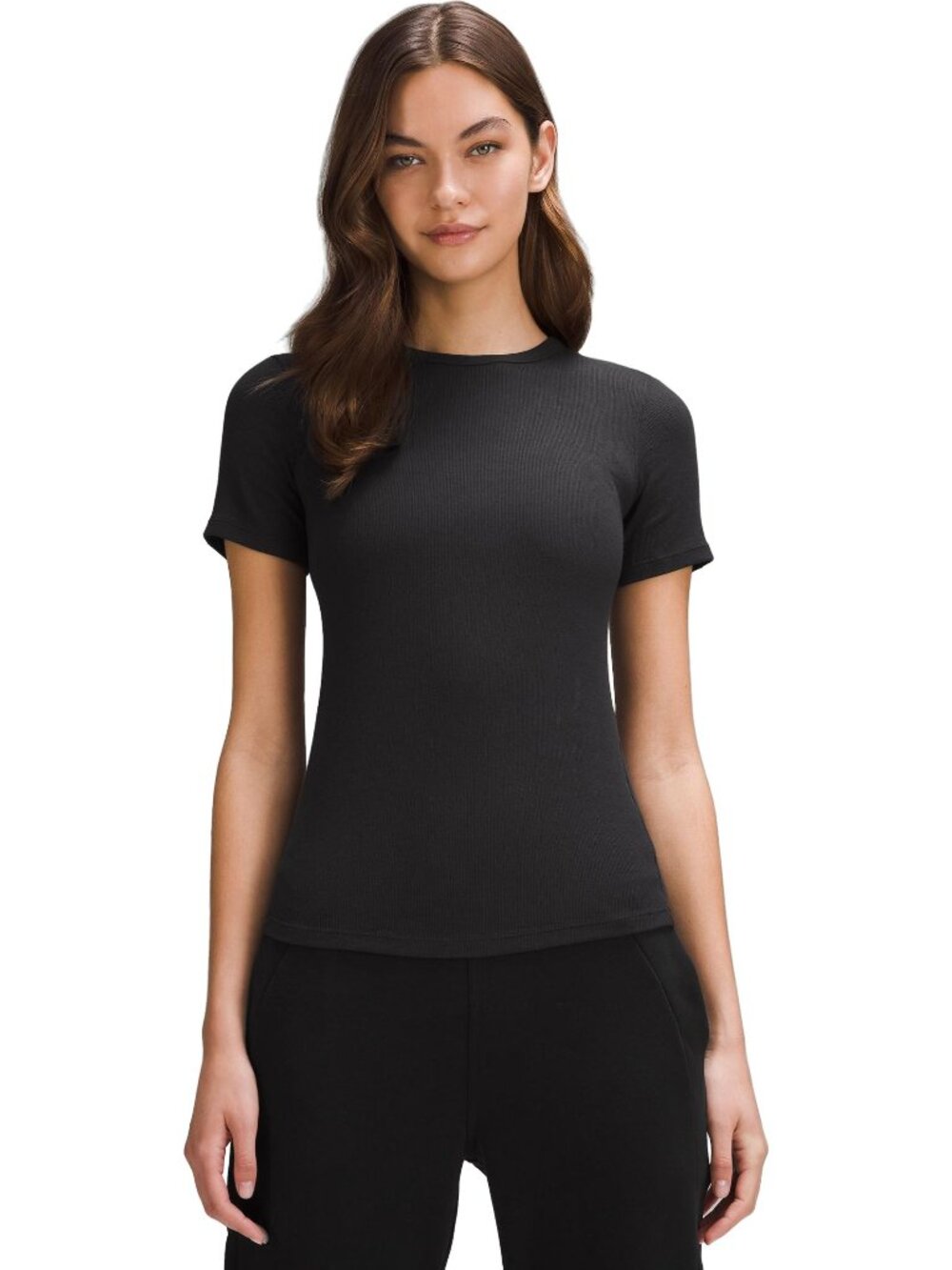 Lululemon Hold Tight Black Short Sleeve Shirt sz 8